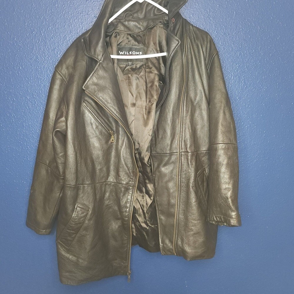 Wilsons Brown Leather Mens Medium Jacket 99426